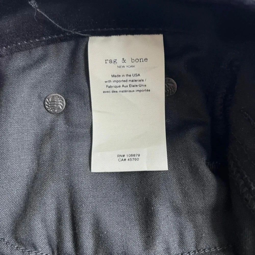 Rag‎ & Bone Dive Skirt in Black Velvet Casual Mini Skirt size 27